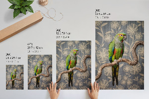 Kunstdruck-Poster mit buntem Papagei
