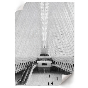 Poster auf Leinwand mit futuristischer Architektur
