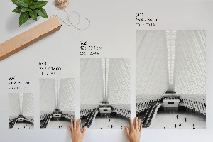 Poster auf Leinwand mit futuristischer Architektur