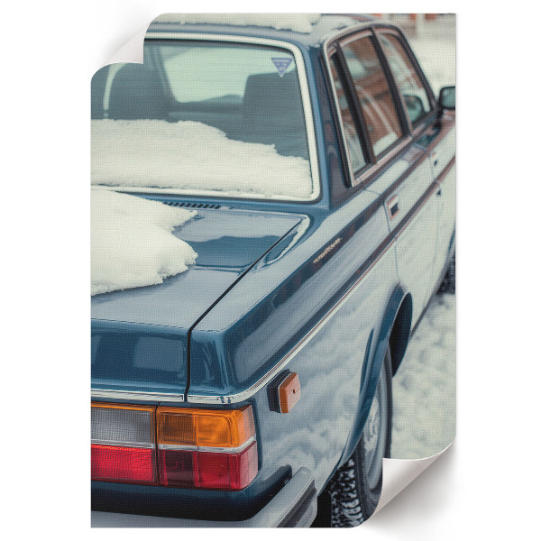 Wandposter mit Motiv "Winterauto"