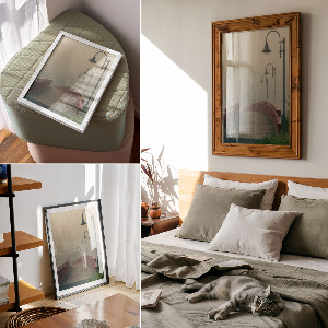 Kunstdruck auf Leinwand mit Motiv „Brücke im Nebel“