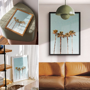 Retro poster Tropische Palmen