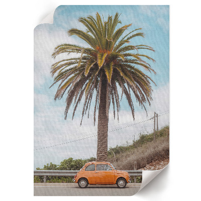 Poster leinwand Retro-Palme