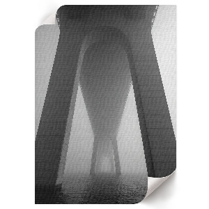 Poster Kunstdruck „Brücke im Nebel”