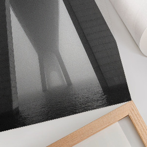Poster Kunstdruck „Brücke im Nebel”