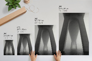 Poster Kunstdruck „Brücke im Nebel”