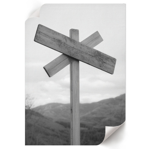 Kunstdruck-Poster mit Motiv "Bergschild"