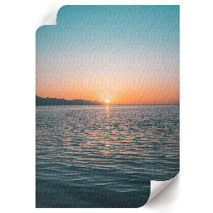 Poster auf Leinwand mit Sonnenuntergang