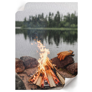 Poster-Leinwand mit Waldfeuer-Motiv