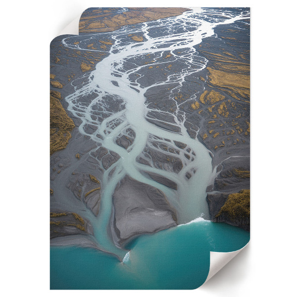 Wand poster Ein Blick aus der Vogelperspektive auf den Fluss