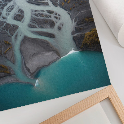 Wand poster Ein Blick aus der Vogelperspektive auf den Fluss