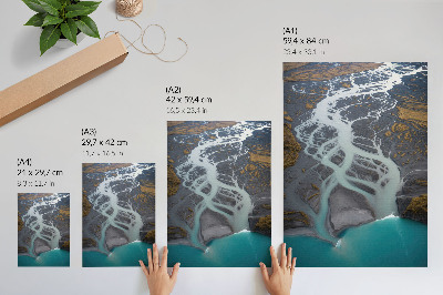 Wand poster Ein Blick aus der Vogelperspektive auf den Fluss