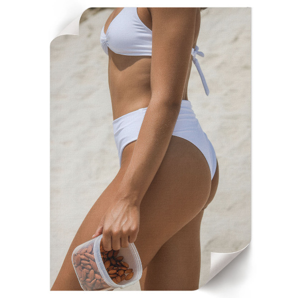 Poster auf leinwand Frau am Strand