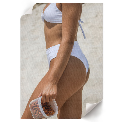 Poster auf leinwand Frau am Strand