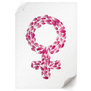 Poster auf leinwand Florale Weiblichkeit