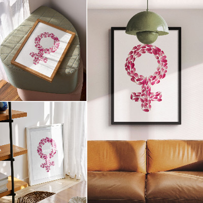 Poster auf leinwand Florale Weiblichkeit