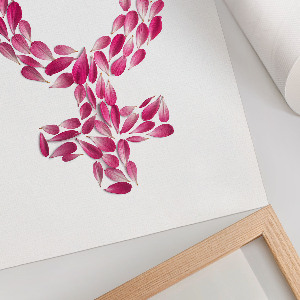 Poster auf leinwand Florale Weiblichkeit