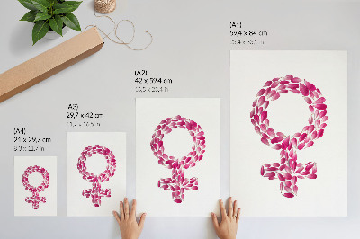 Poster auf leinwand Florale Weiblichkeit