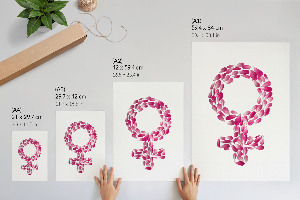 Poster auf leinwand Florale Weiblichkeit