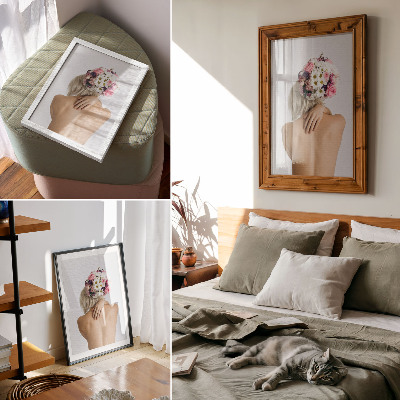 Bilder poster Frau mit einem Blumenstrauß