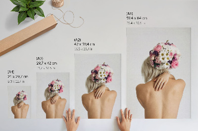 Bilder poster Frau mit einem Blumenstrauß