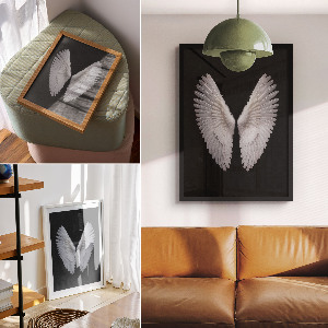 Kunstdruck leinwand Weiße Flügel
