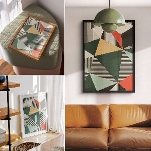 Poster na stenu Geometrické vzory