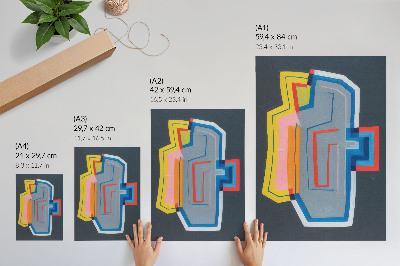 Poster kunstdruck Farbenfrohe Formen