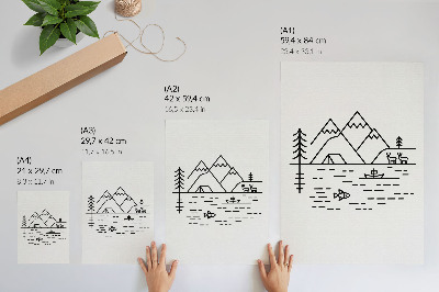 Wand poster Berglandschaft