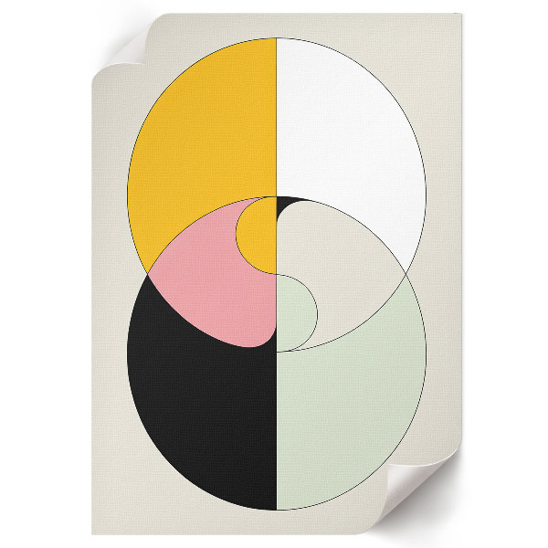 Poster na stenu Geometrické kruhy