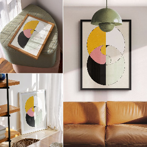 Poster na stenu Geometrické kruhy