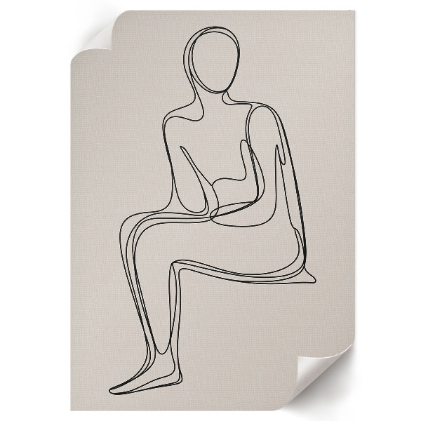 Poster auf leinwand Strichzeichnung eines Charakters