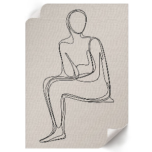 Poster auf leinwand Strichzeichnung eines Charakters