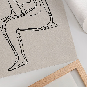 Poster auf leinwand Strichzeichnung eines Charakters