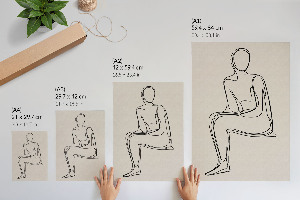 Poster auf leinwand Strichzeichnung eines Charakters