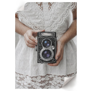Retro plagát Starý fotoaparát