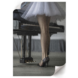 Retro plagát Klavír a žena