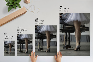 Retro plagát Klavír a žena