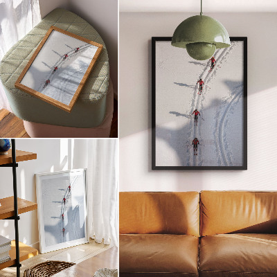 Kunstdruck leinwand Skiabenteuer