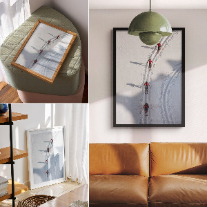 Kunstdruck leinwand Skiabenteuer