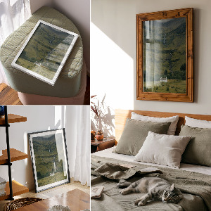 Kunstdruck poster Berglandschaft