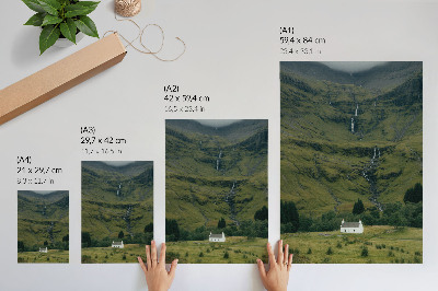 Kunstdruck poster Berglandschaft