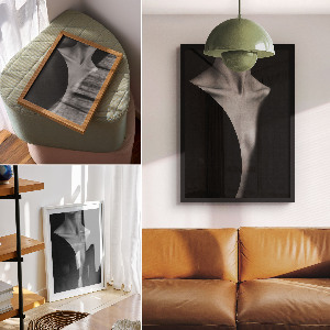 Poster kunstdruck Minimalistisches Porträt