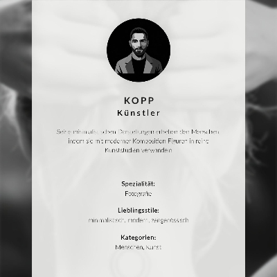 Poster kunstdruck Minimalistisches Porträt