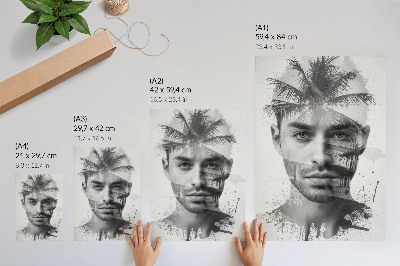Kunstdruck poster Attraktiver Mann