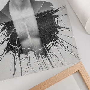 Kunstdruck leinwand Schwarzweißporträt