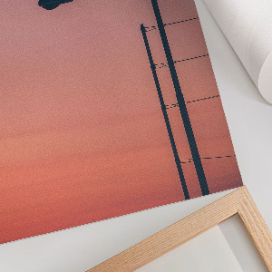 Poster auf Leinwand mit Motiv Straßenlaterne