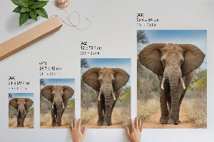 Poster leinwand Der Elefant und die Majestät