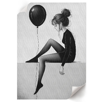 Kunstdruck leinwand Mädchen mit einem Ballon