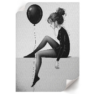 Kunstdruck auf Leinwand mit einem Mädchen und einem Ballon